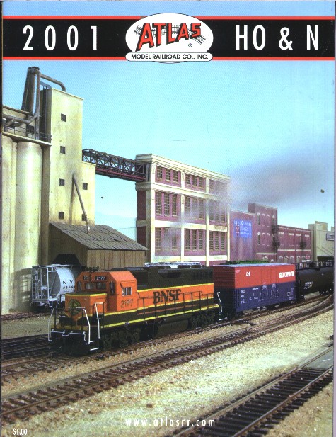 2001 Atlas Model Railroad Train Catalog HO N Photo Description Prices 