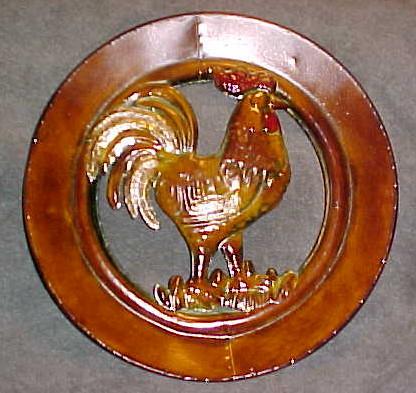 ROOSTER Openwork DIECUT Metal 14 Plate Decor Plaque  